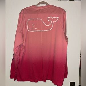 EUC Vineyard Vines Men's ombre Pink Long Sleeve Tee